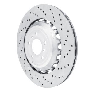 BMW M6 Brake Rotor (1) - Right Rear - R1 Concepts - Drilled, Carbon Alloy, GeoMET - `12-`19